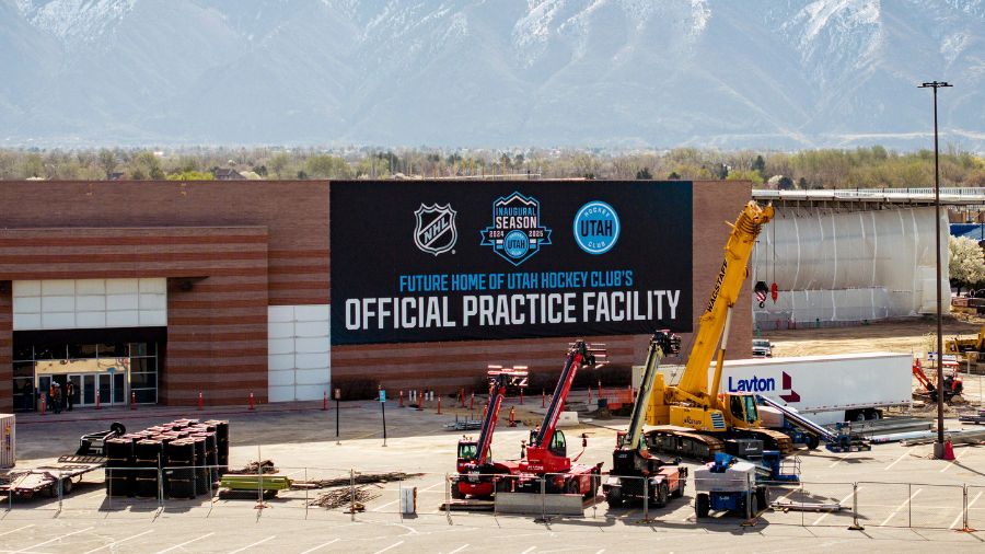 The Utah Hockey Club’s new practice facility remains under construction at The Shops at South Tow...