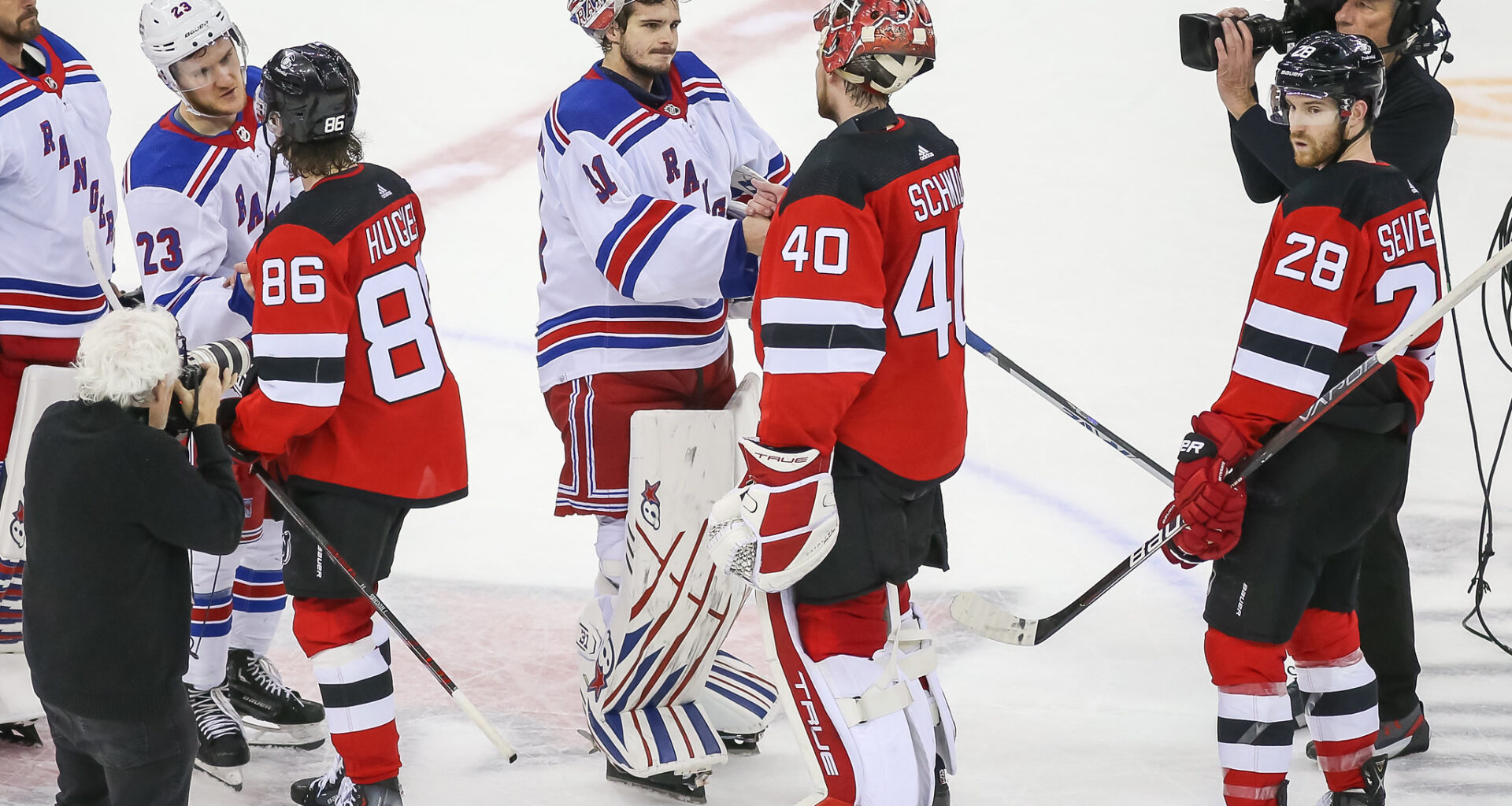 Akira Schmid New Jersey Devils Igor Shesterkin New York Rangers