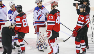 Akira Schmid New Jersey Devils Igor Shesterkin New York Rangers