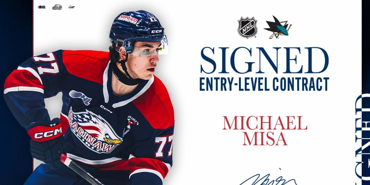 Michael Misa signs entry-level NHL contract with San Jose