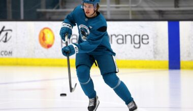 San Jose Sharks' Macklin Celebrini back skating after illness
