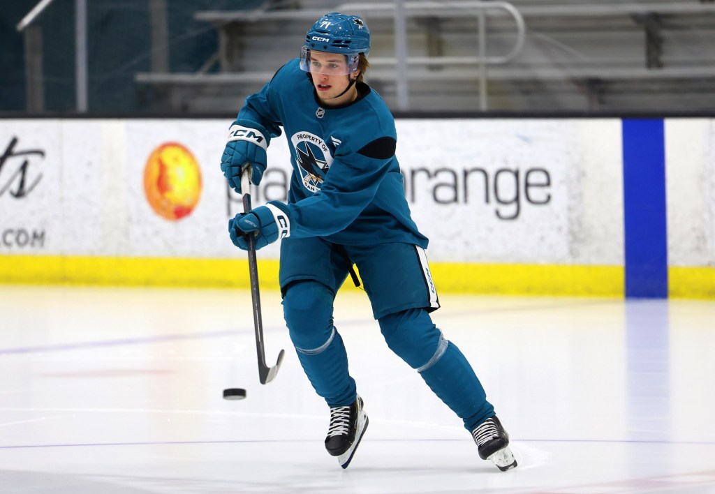 San Jose Sharks' Macklin Celebrini back skating after illness