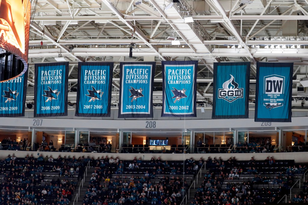 San Jose Sharks' new banner at SAP Center features one mistake
