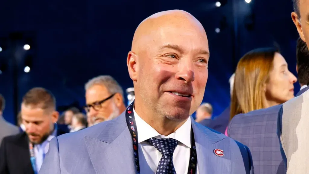 Kent Hughes during the 2024 NHL Draft