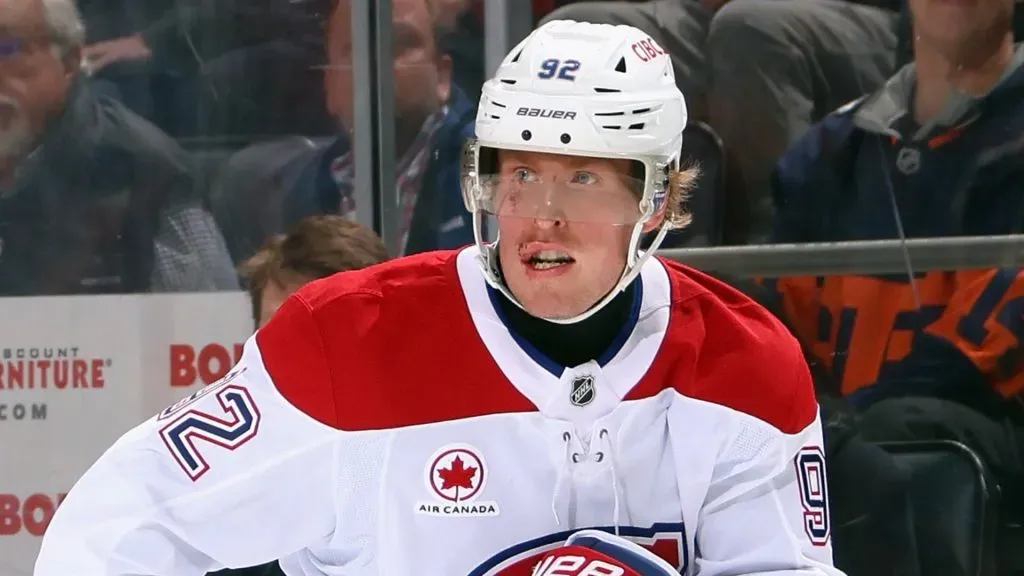 Patrik Laine #92 of the Montreal Canadiens skates against the New York Islanders at UBS Arena on March 20, 2025 in Elmont, New York.
