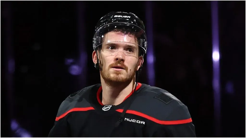 Jack Roslovic during warmups