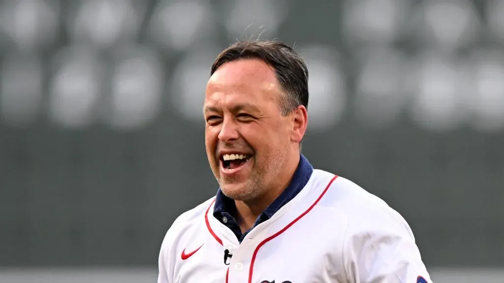 Marco Sturm attends a Red Sox game