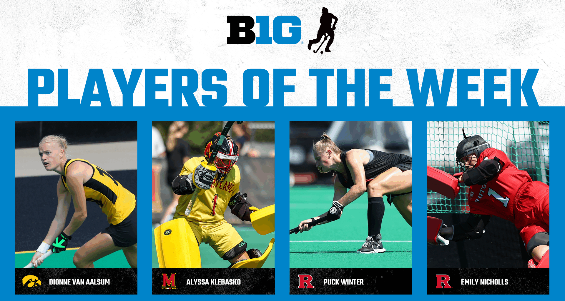 Iowa, Maryland, Rutgers Earn Weekly Field Hockey Honors