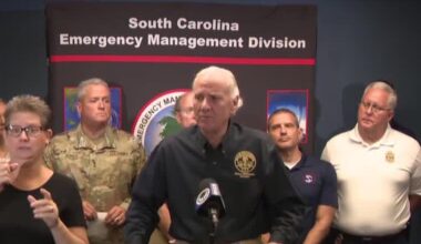 South Carolina Gov. Henry McMaster holds press conference on Tropical Depression 9