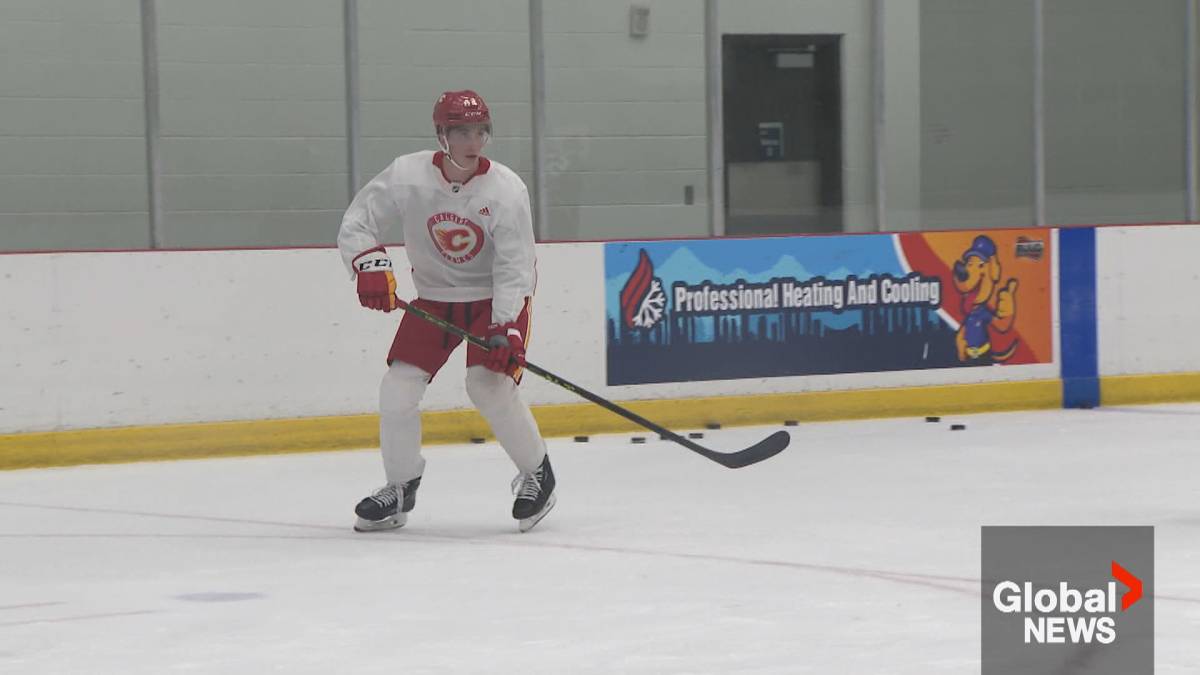 Click to play video: 'Flames first-round draft pick, Samuel Honzek highlights prospect group at team’s development camp'