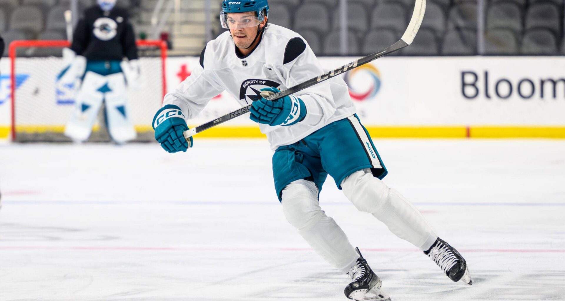 San Jose Sharks forward Shane Bowers