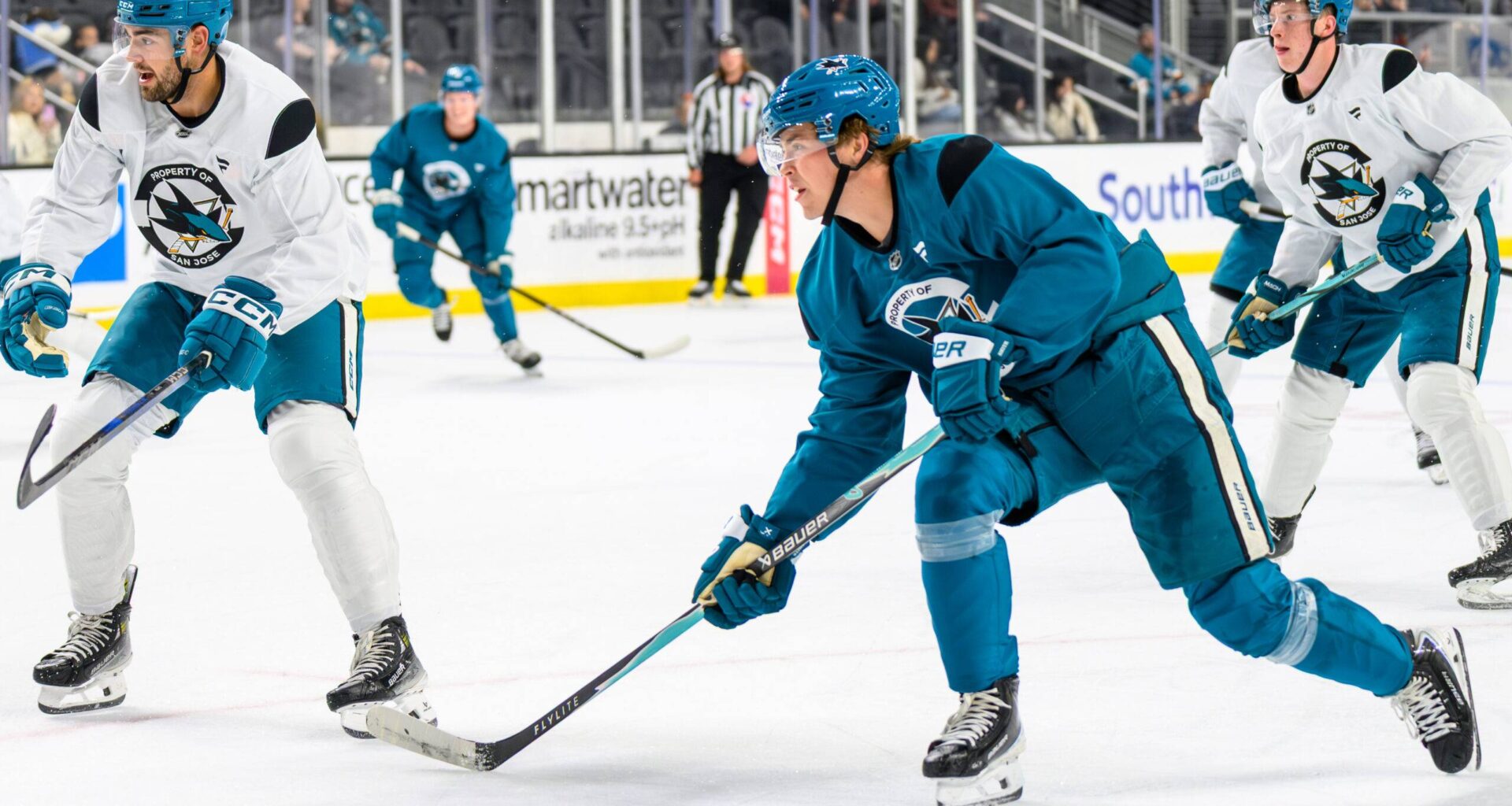 San Jose Sharks forward Will Smith at training camp.
