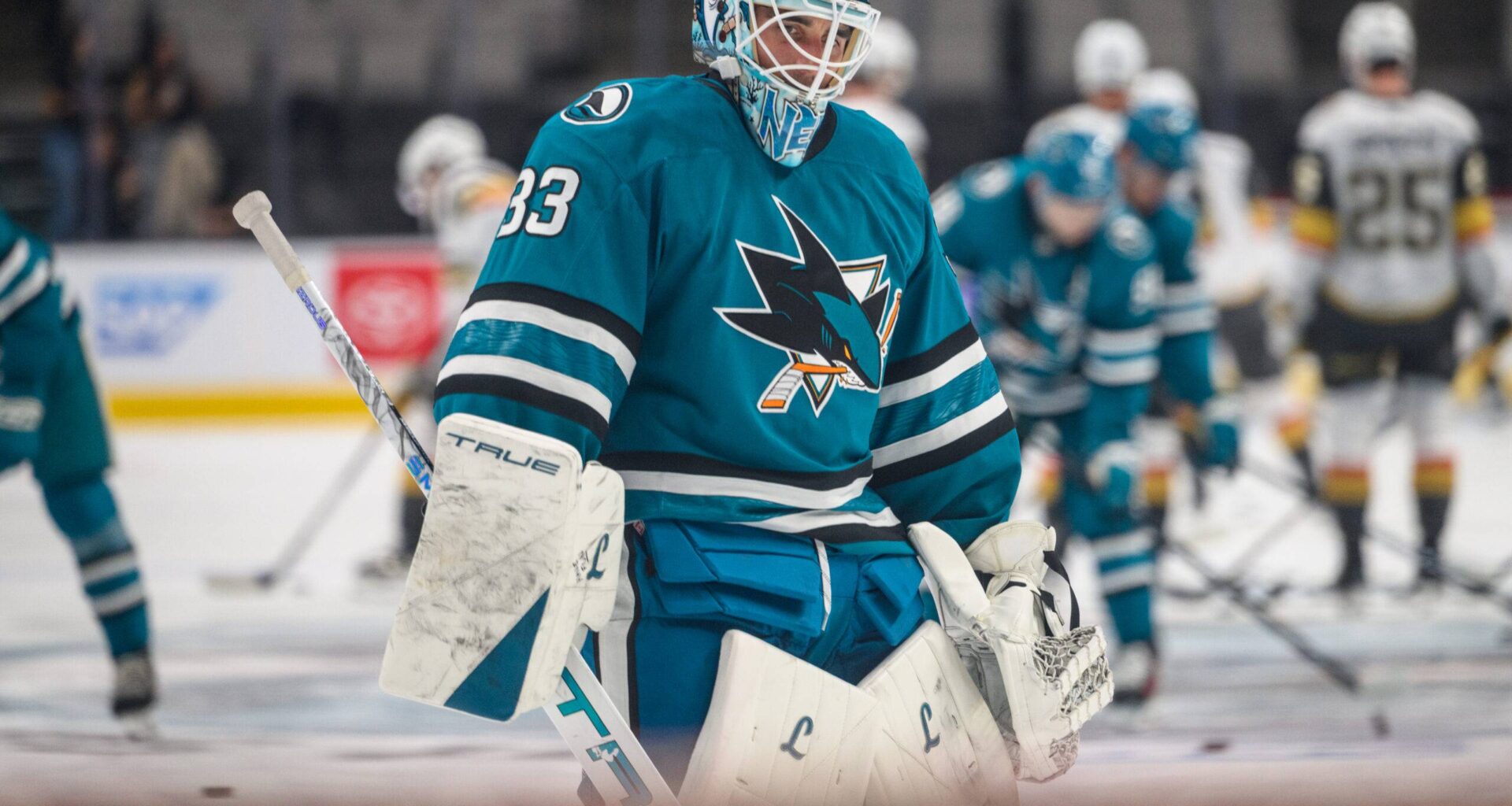 San Jose Sharks goalie Alex Nedeljkovic