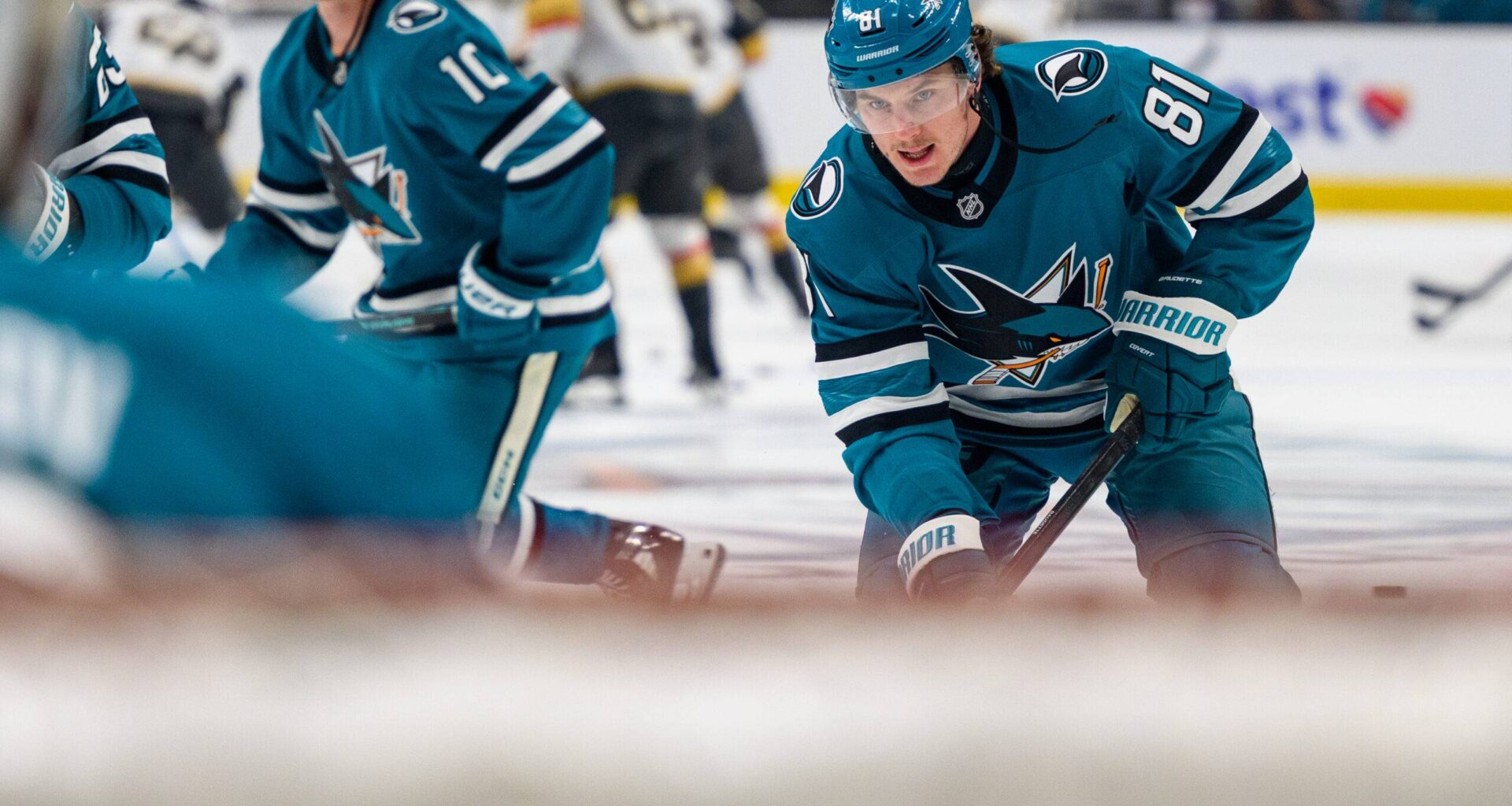 San Jose Sharks forward Adam Gaudette