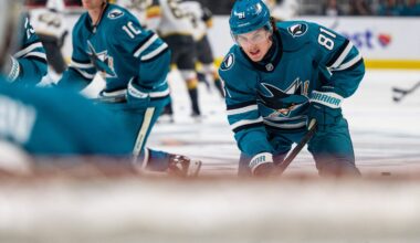 San Jose Sharks forward Adam Gaudette