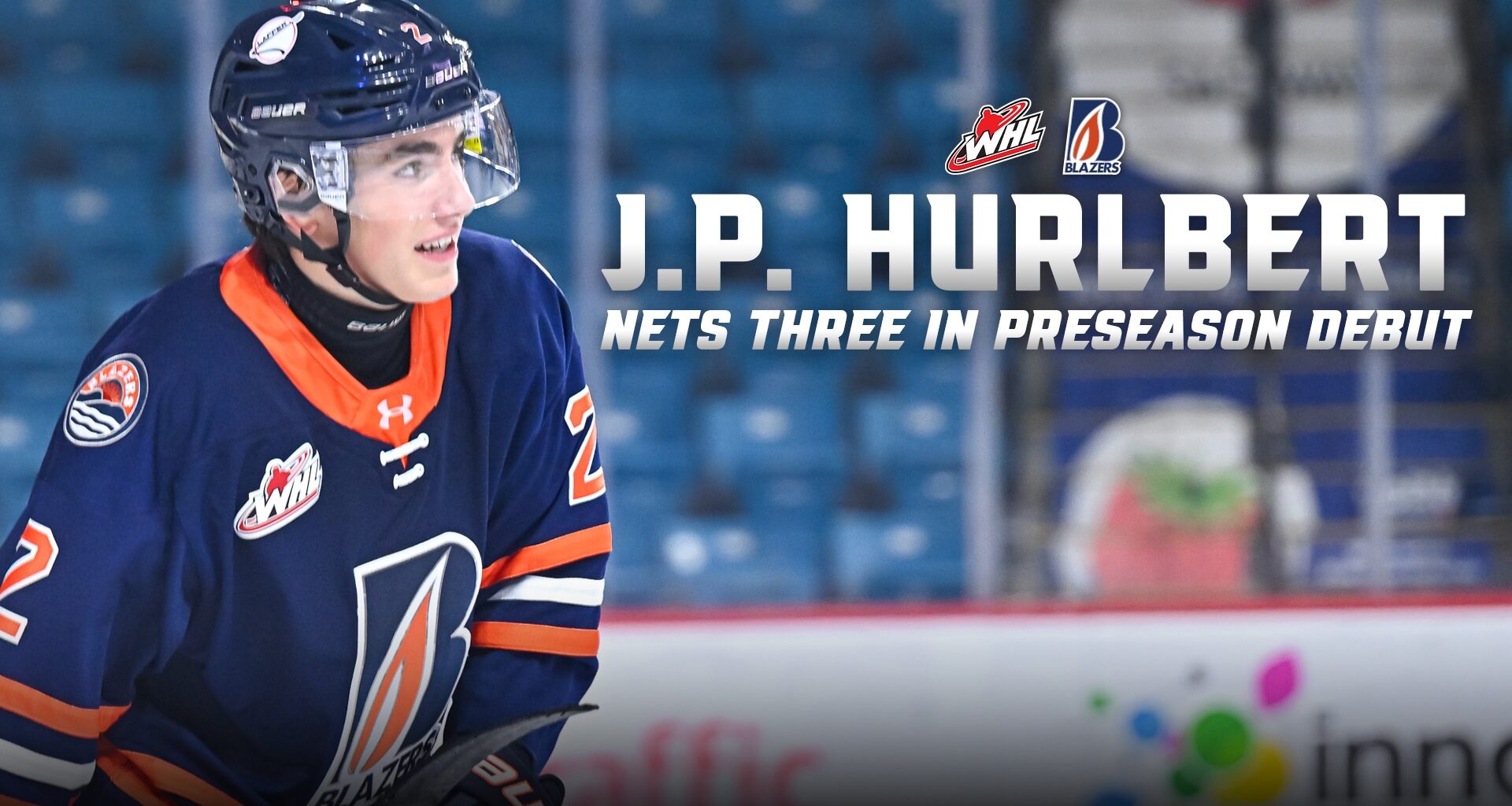 2026 NHL Draft prospect J.P. Hurlbert nets hat-trick in debut with Kamloops
