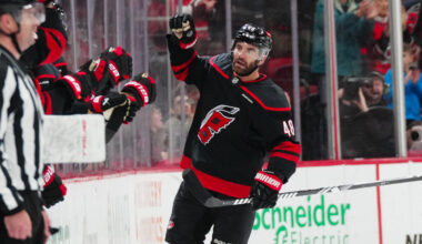 Hurricanes' Martinook Eyeing Another Career Season as He Closes in on 100 Career Goals - The Hockey Writers - Carolina Hurricanes
