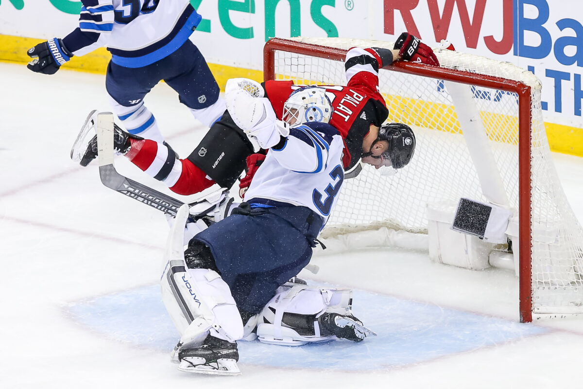 Laurent Brossoit Winnipeg Jets Ondrej Palat New Jersey Devils