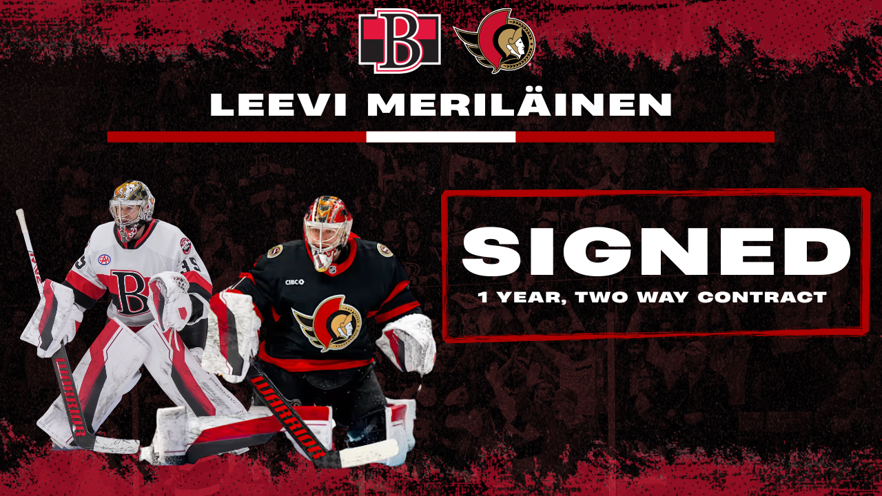 Senators agree to contract extension with goaltender Leevi Meriläinen for the 2025-26 season – Belleville Sens