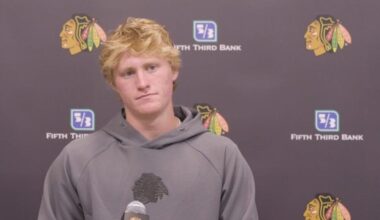 Chicago Blackhawks, Oliver Moore, Artyom Levshunov, Sam Rinzel, Connor Bedard, Macklin Celebrini.