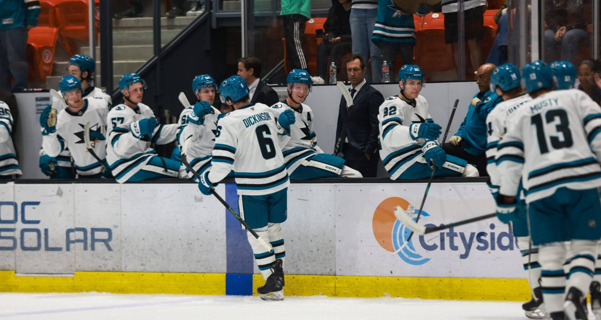 San Jose Sharks defenseman Sam Dickinson