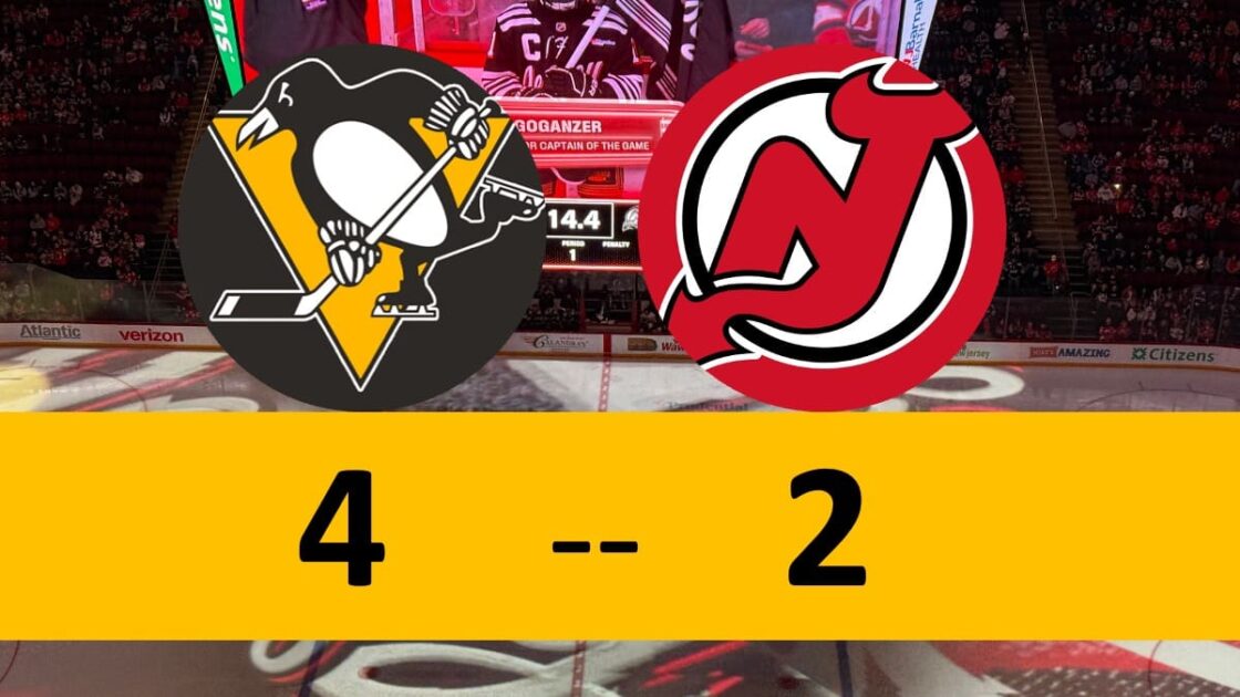 Pittsburgh Penguins Game Win 4-2 New Jersey Devils