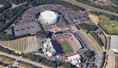 As Lenovo Center’s surroundings change, its exterior, and operators’ mindset, does, too