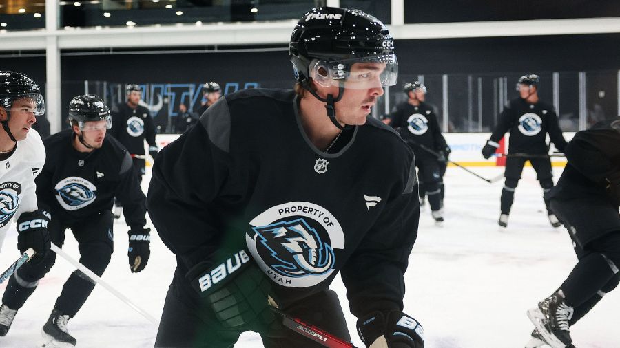 Clayton Keller, Utah Mammoth training camp....