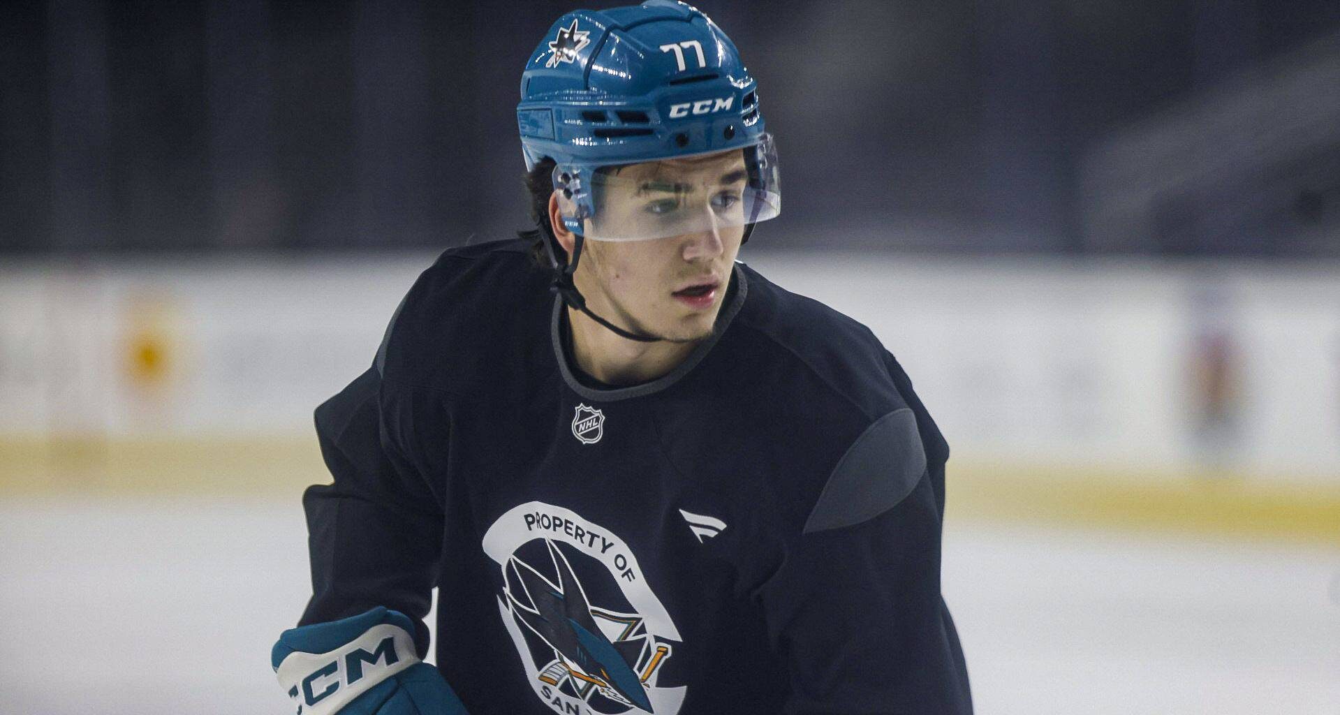 San Jose Sharks forward Michael Misa