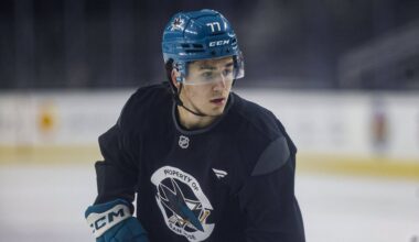 San Jose Sharks forward Michael Misa