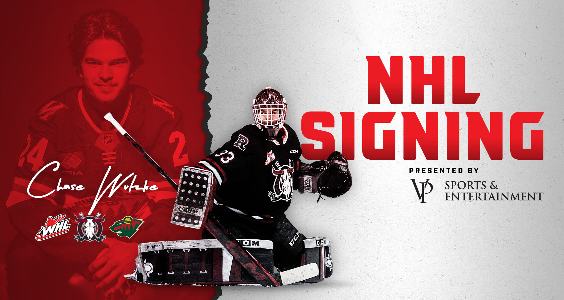VP Sports & Entertainment presents: Rebels netminder Wutzke signs ELC with Minnesota Wild