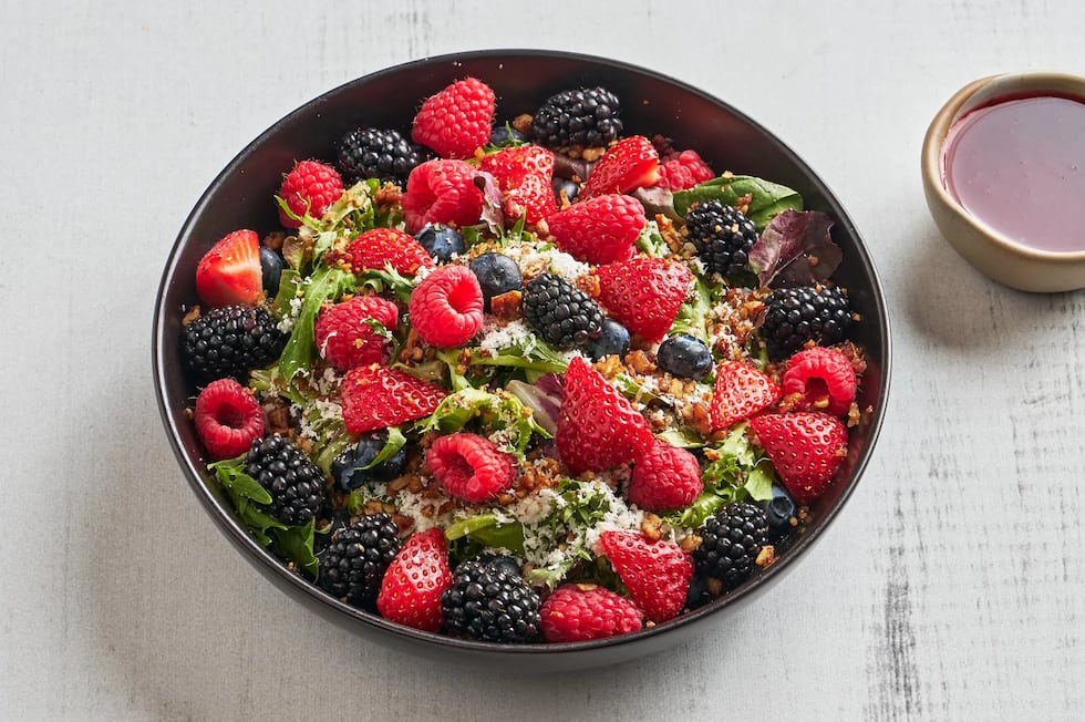 Baby greens berry salad