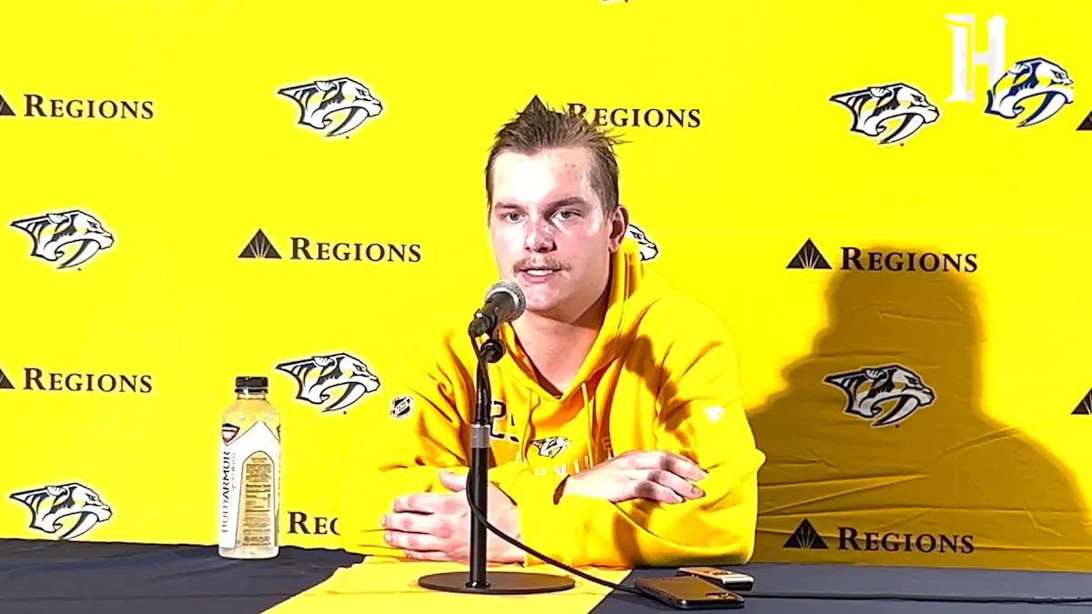 Andrew Gibson on Nashville Predators' rookie camp, coach Karl Taylor