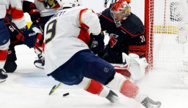 Reigning Stanley Cup champion Panthers beat Hurricanes 5-3 in Eastern final