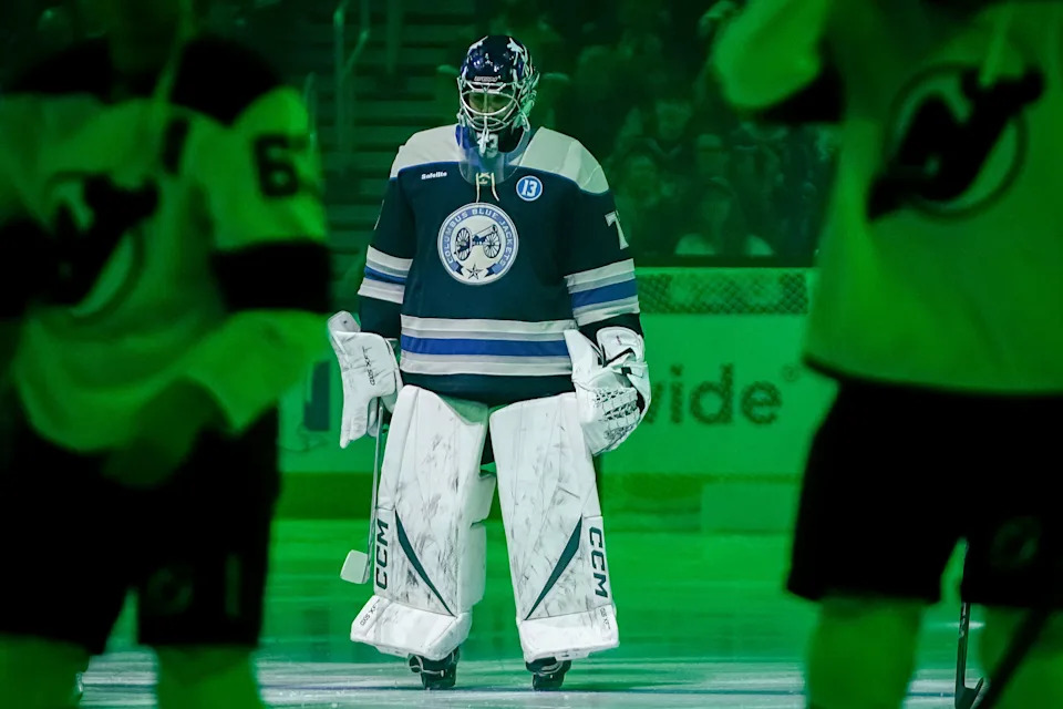 Blue Jackets goalie Jet Greaves was 7-2 last year with a 1.91 goals against average and .938 save percentage.