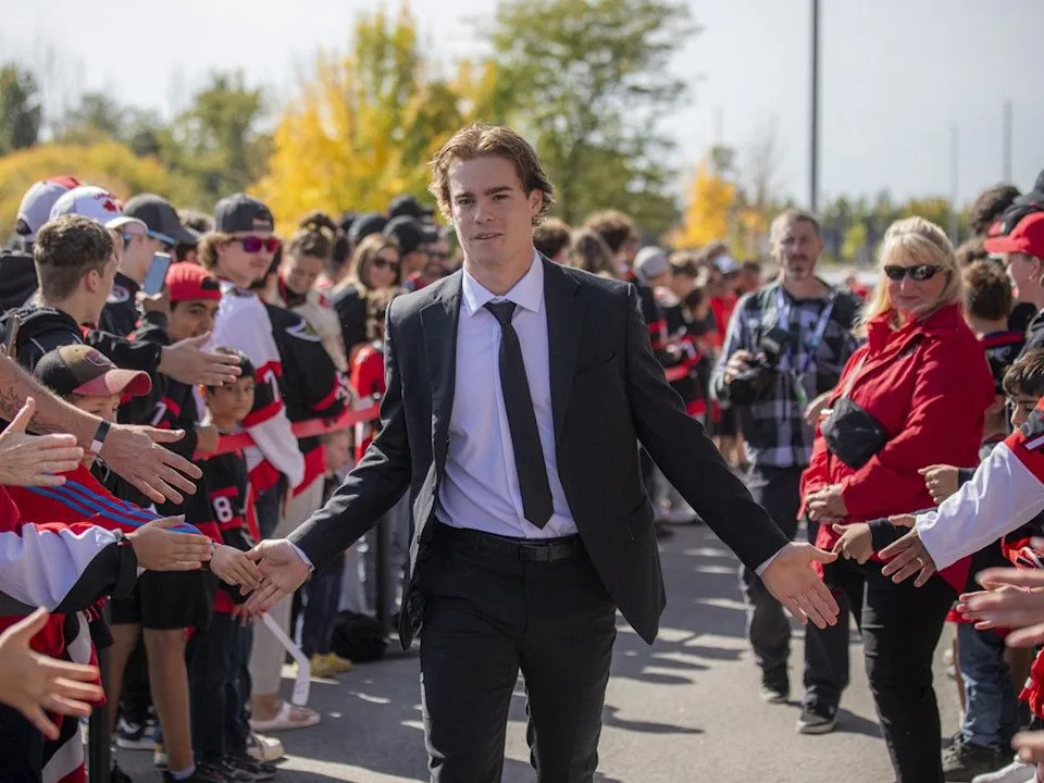 Ridly Greig walked the red carpet Sunday at Fan Fest.