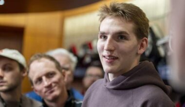 Canadiens’ Hutson says he’s a ‘USA Hockey player’ after dad’s comments spark stir