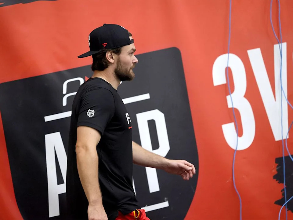  Calgary Flames defenceman Rasmus Andersson as training camp kicked off at WinSport in Calgary on Thursday, Sept. 11, 2025.
