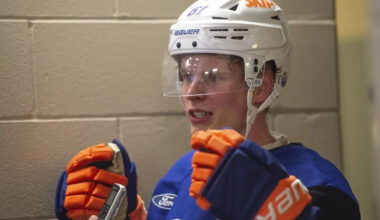 Edmonton Oilers' German-born centre Josh Samanski brings hulking size to prospect pool