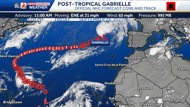 Gabrielle's history and long journey in the Atlantic gabrielle's history and long journey in the atlantic