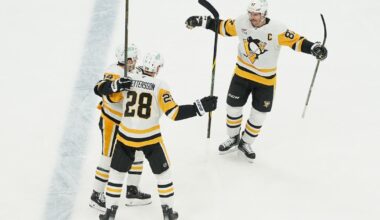 Crosby scores in OT, snaps Pens' 3-game losing streak with 3-2 win over Utah