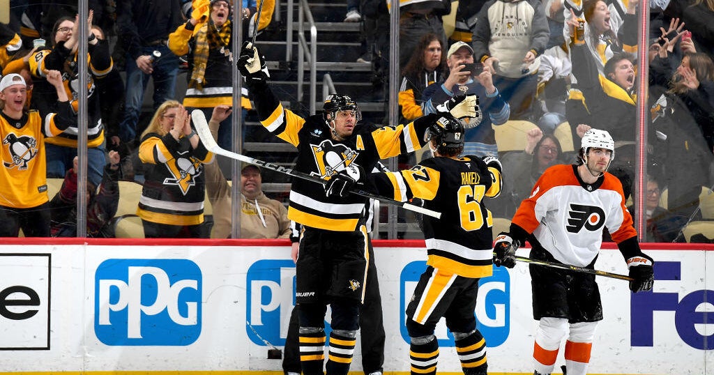 Evgeni Malkin's overtime goal highlights a 4-point game as Penguins top Flyers 5-4