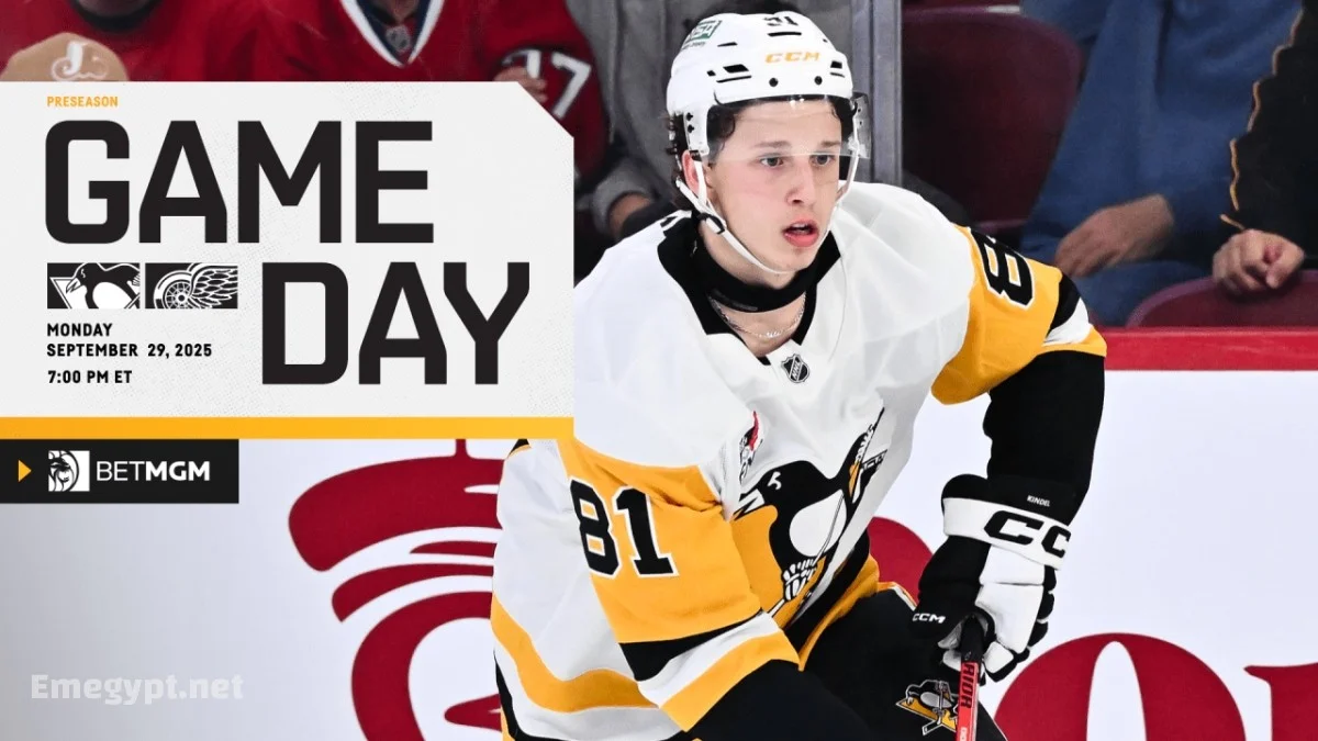 Penguins Preseason Showdown Against Red Wings September 29 2025 Lineup Revealed
