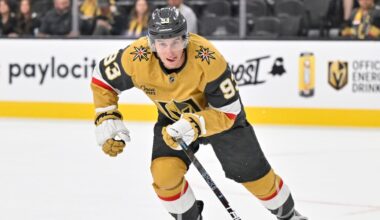 Mitch Marner notches assist in pre-season debut for Golden Knights