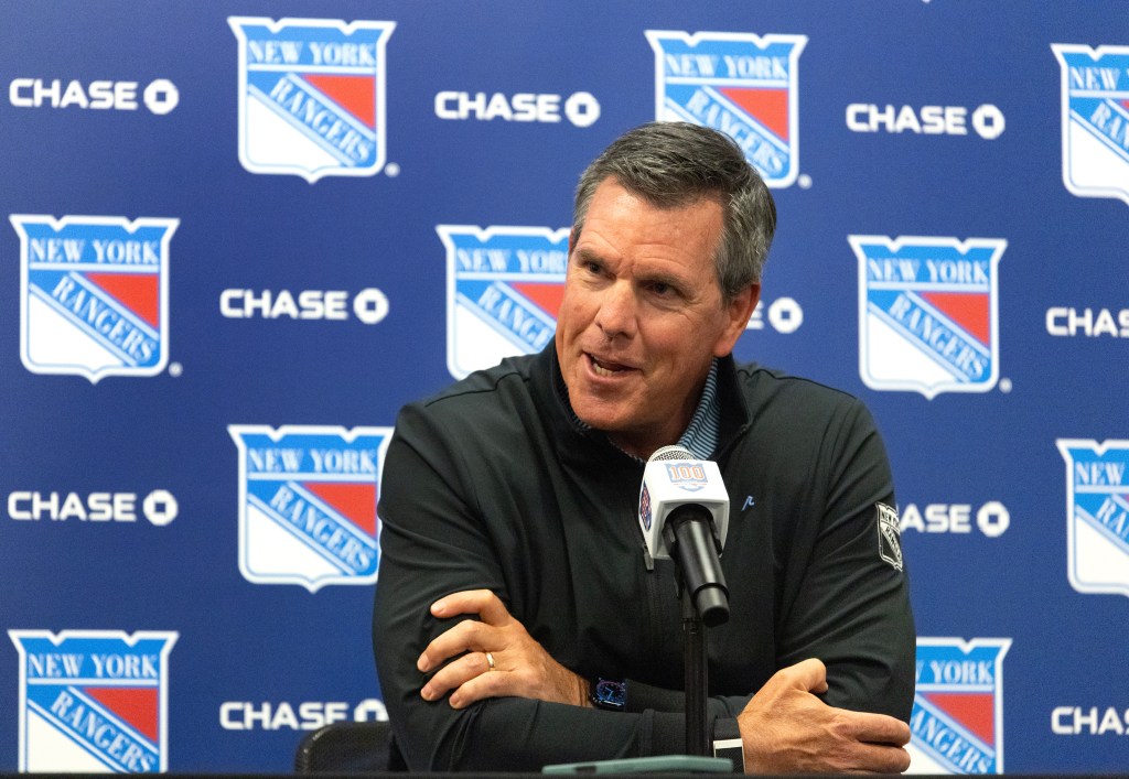 New York Rangers head coach Mike Sullivan during a press conference.