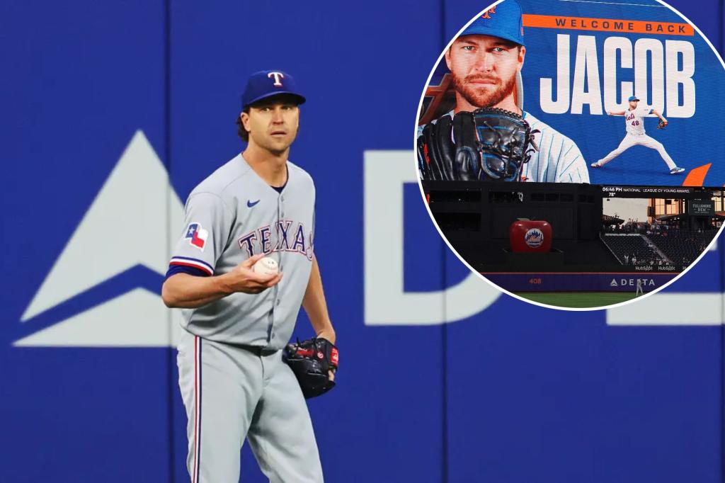 Jacob deGrom gets Rangers run support in 'special' return to face Mets