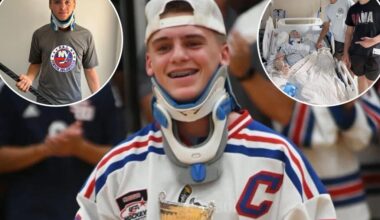 Long Island high school hockey player now walking after near-death experience