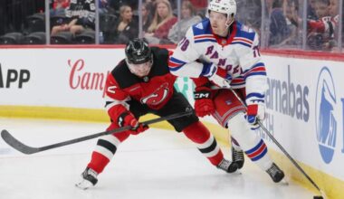 Rangers’ Brennan Othmann following Brad Marchand model