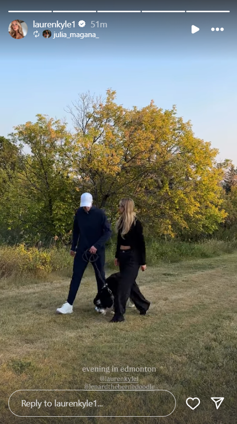 NHL-NHL star Connor McDavid and wife Lauren Kyle share a peaceful walk in Edmonton
