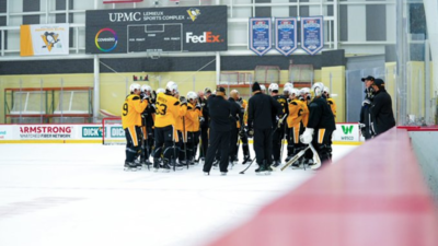 The Pittsburgh Penguins trim training camp roster, reducing 15 players